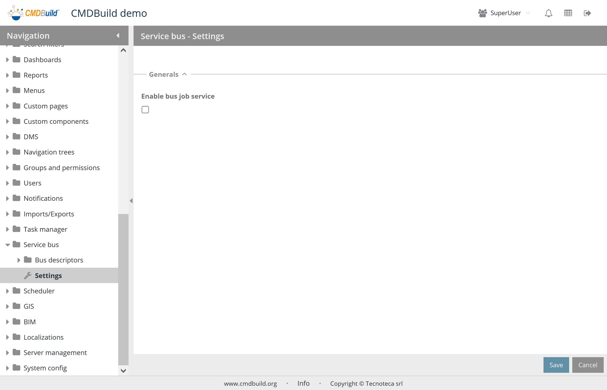 Service Bus Configuration