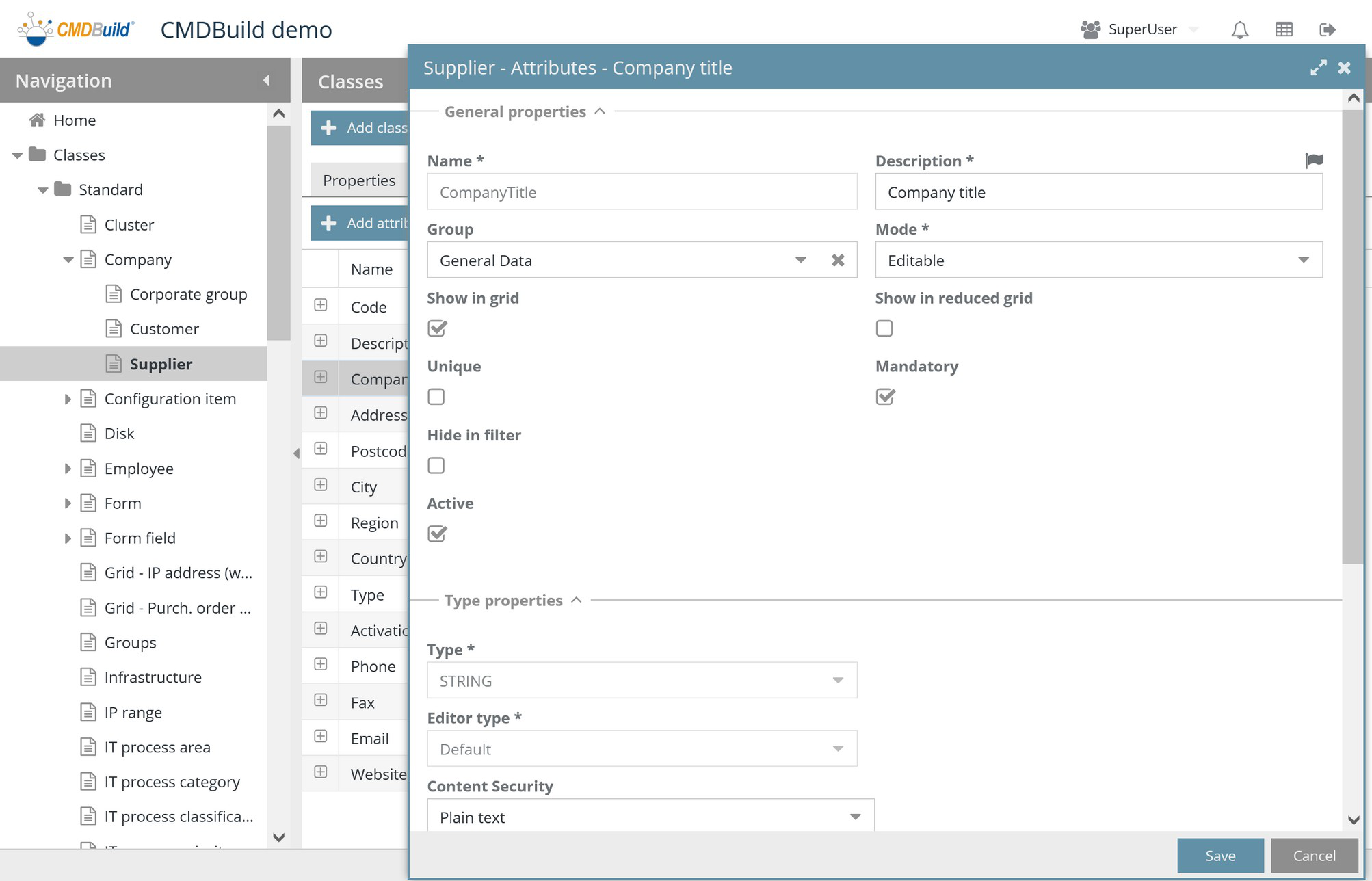 General administration page