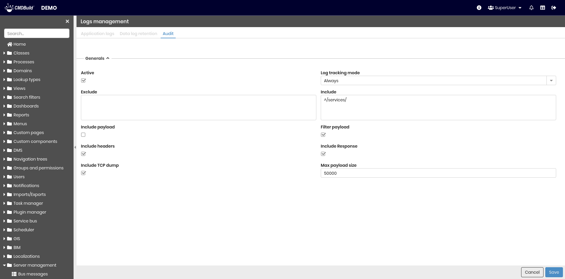 Audit Log