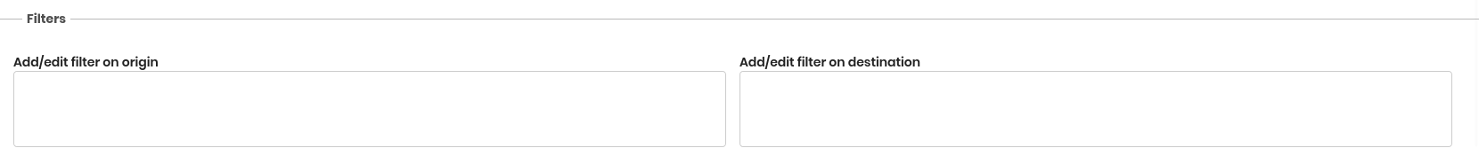 Filters fieldset