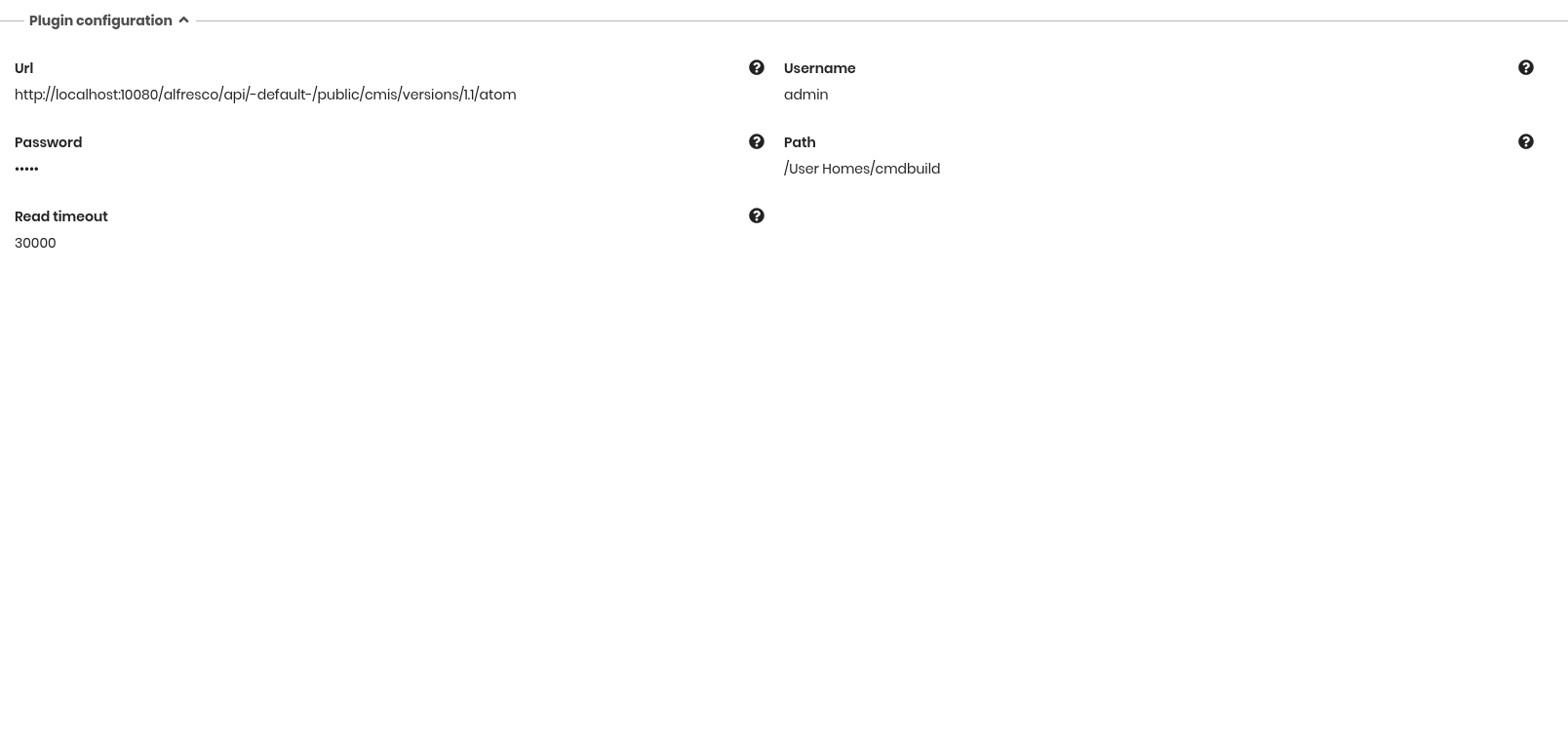 Plugin configurations