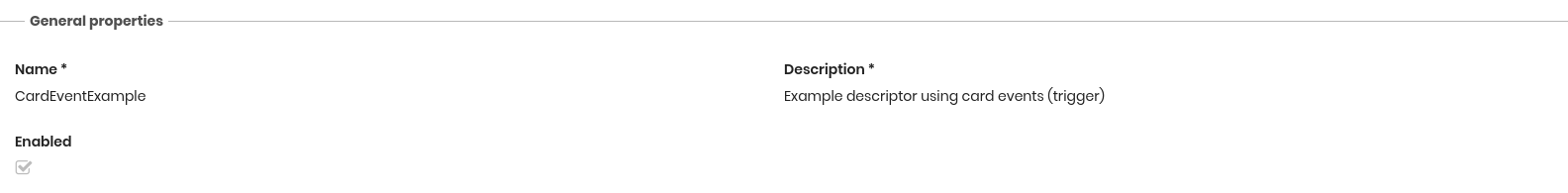 Bus Descriptor General Properties