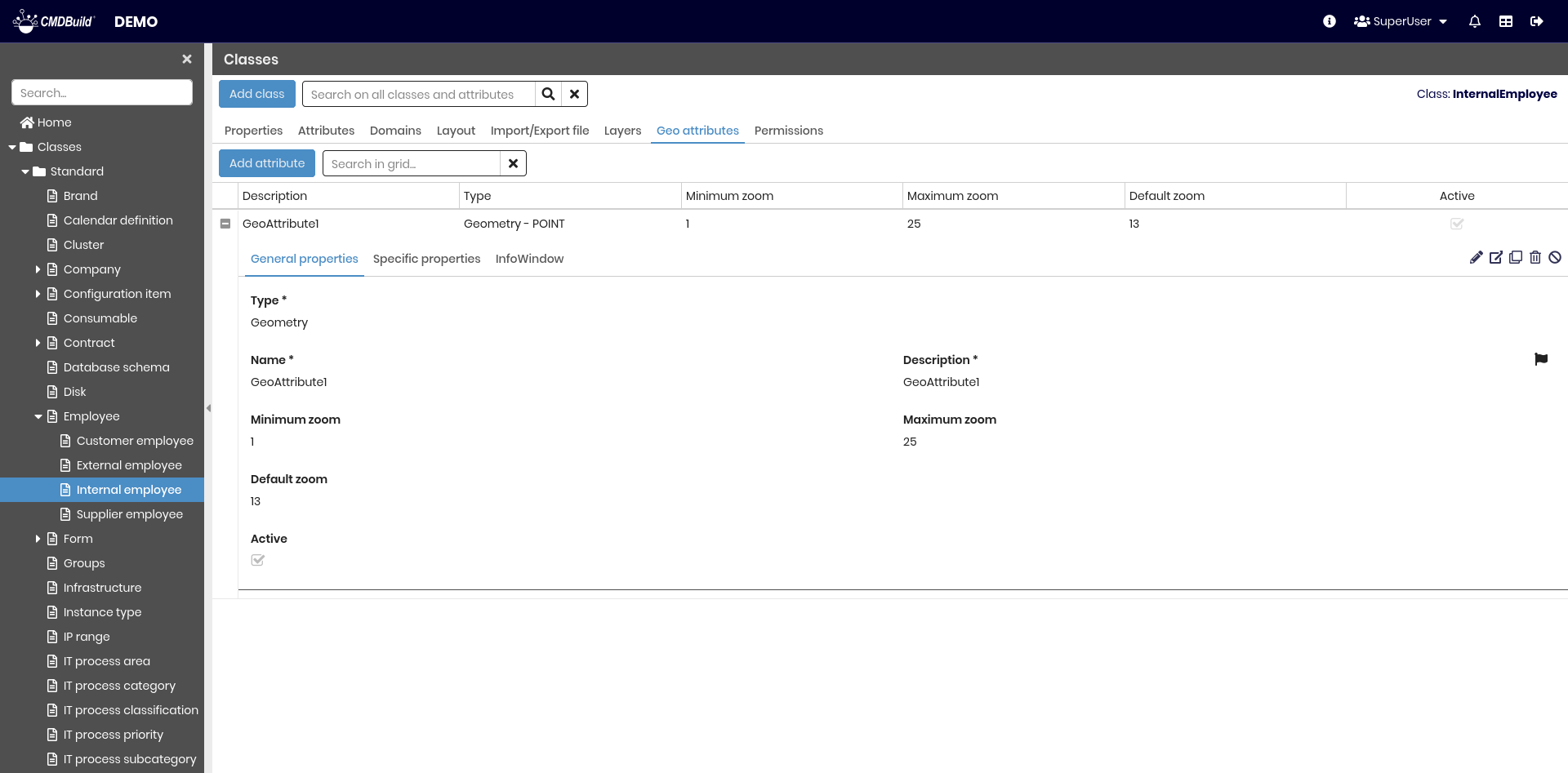 Geographic Attributes tab