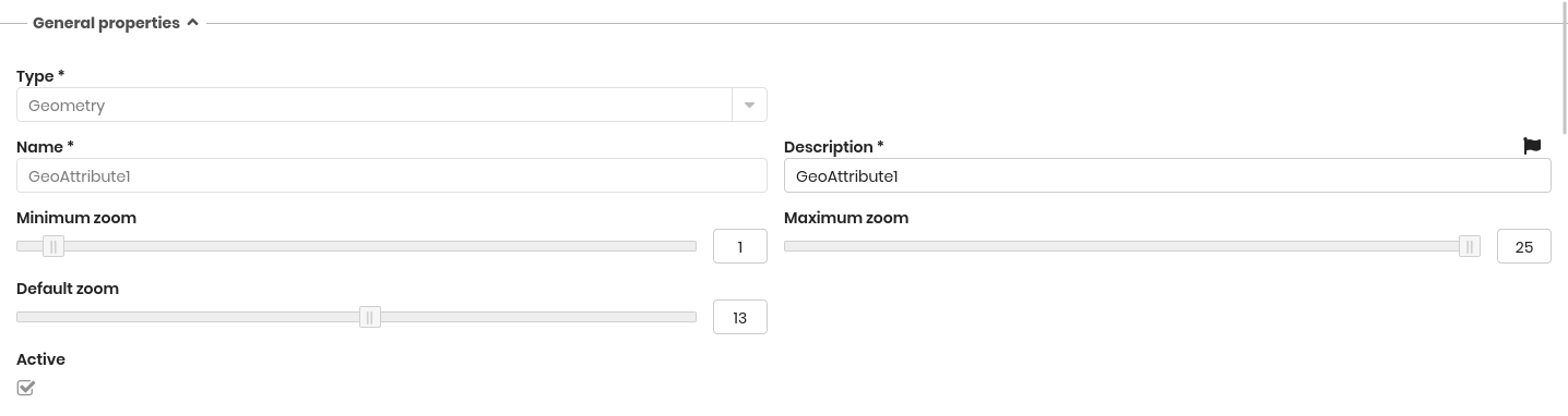 General properties fieldset