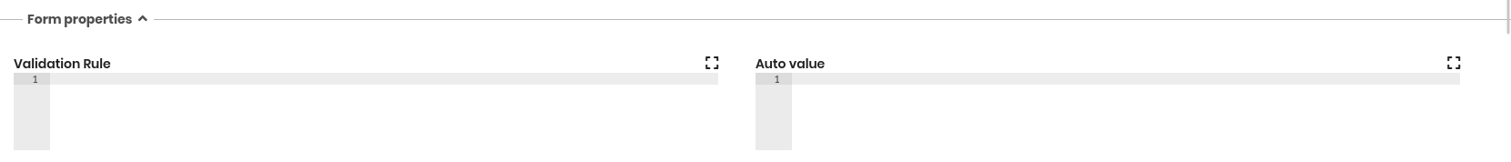 Form Properties fieldet