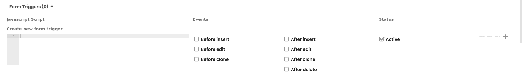 Form Trigger fieldet