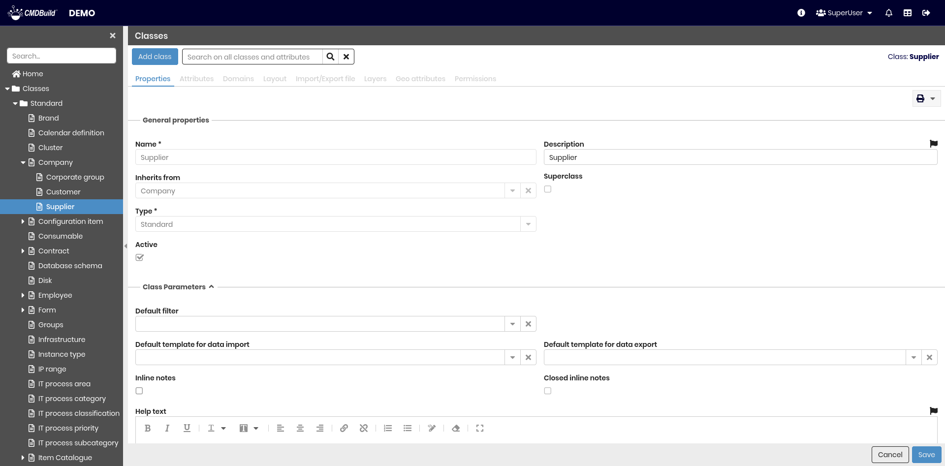 General administration page